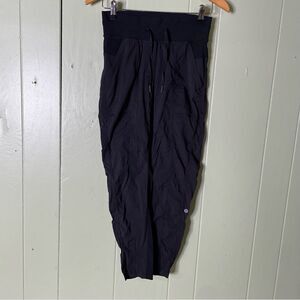 Lululemon Women’s Dance Studio Pant Black Stripe‎ Pockets Unlined Sz 4